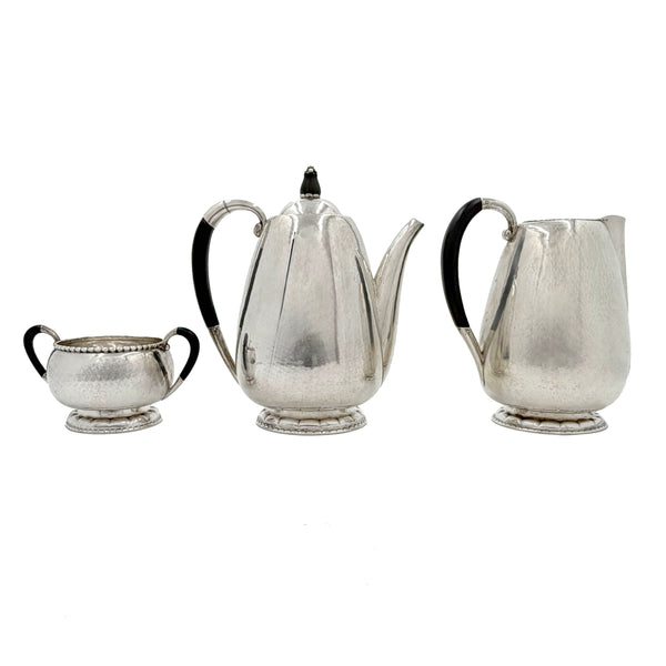 Georg Jensen Sterling Silver 3-Piece Coffee Set in Pattern #34