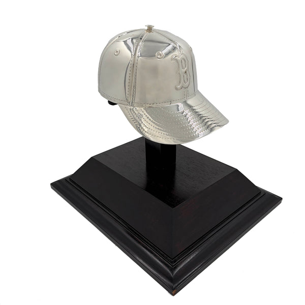 Pair of Sterling Silver Baseball Cap Life Size  One-of-a-Kind By Wallace For Nomar Garciaparra-Boston Red Sox