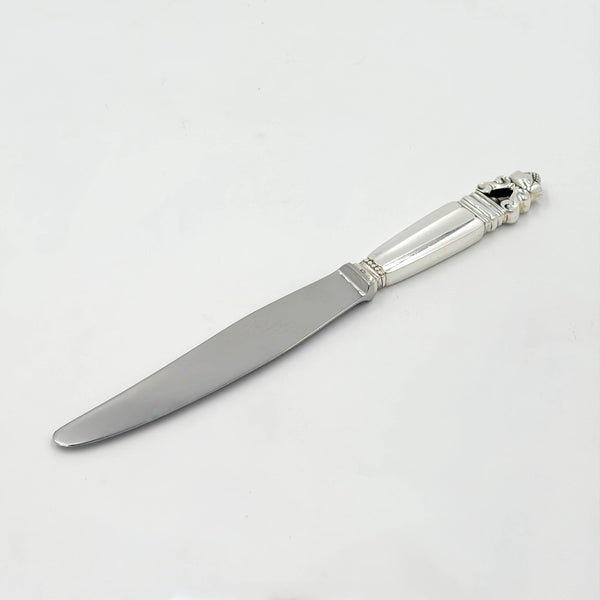Georg Jensen Set of 18 Sterling Silver Dinner Knives in Acorn Pattern