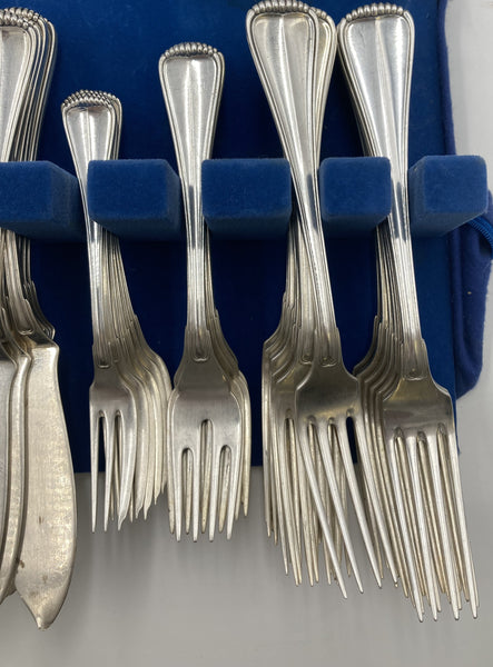 Buccellati Sterling Silver Flatware Set Milan Pattern