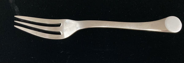 Rare Puiforcat Stainless Steel Flatware Set in Wave Pattern in Art Deco Style