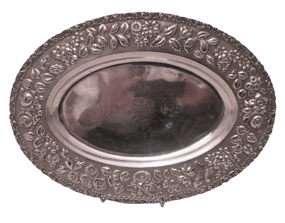 Sterling Silver Centerpiece / Dish/ Bowl in Oval Form by Stieff