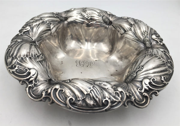Whiting Sterling Silver Centerpiece / Fruit Bowl in Art Nouveau Style