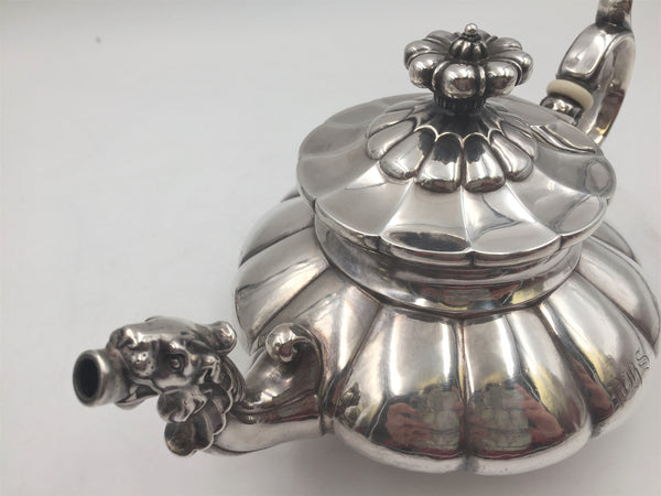 4-Piece 19th Century Continental Silver Demitasse Tea Service