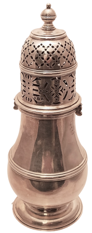 English Sterling Silver Muffineer / Sugar Shaker