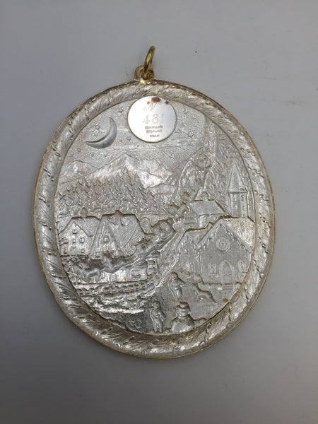 Buccellati Sterling Silver Village Scene Sleigh 2001 Christmas Ornament