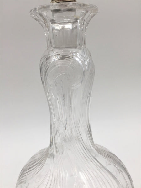 Theodore Starr Sterling Silver and Glass Wine Claret Jug in Art Nouveau Style