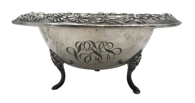 Kirk & Son Repousse Sterling Silver Footed Dessert Bowl