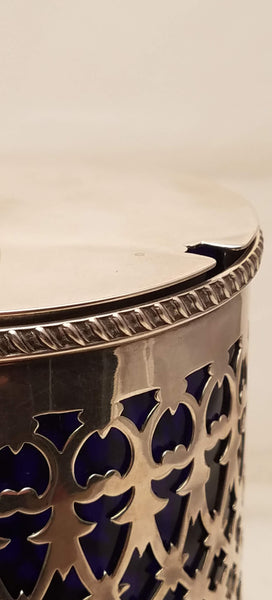 Sterling Silver Marmalade Jar With Glass Lining