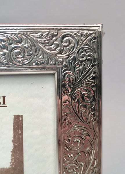 Sterling Silver Picture Frame by Del Conte in Acanthus Pattern