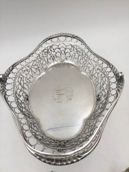 Marcus & Co Sterling Silver Pierced Flower Fruit Basket Bowl