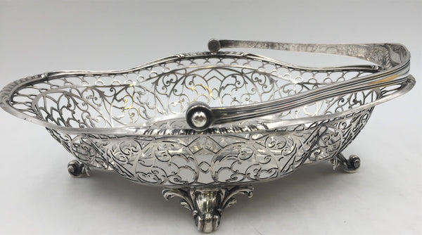 Marcus & Co Sterling Silver Pierced Flower Fruit Basket Bowl
