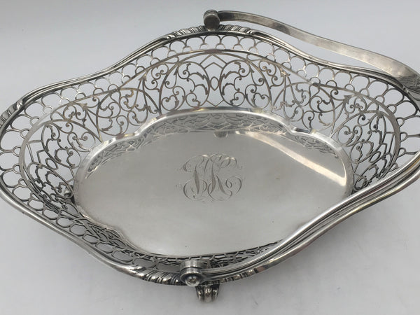 Marcus & Co Sterling Silver Pierced Flower Fruit Basket Bowl