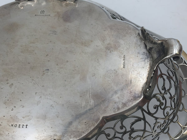 Marcus & Co Sterling Silver Pierced Flower Fruit Basket Bowl