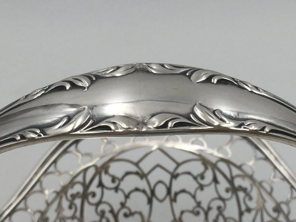 Marcus & Co Sterling Silver Pierced Flower Fruit Basket Bowl