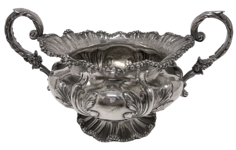 Sterling Silver Georgian Two-Handled Sugar Bowl