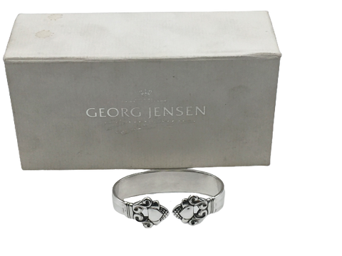 Georg Jensen by Rohde Sterling Silver Napkin Ring Holder in Acorn Pattern in Fitted Box