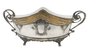 Continental Austrian Silver Centerpiece Bowl in Art Nouveau Style