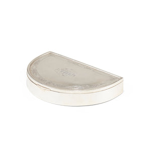Gorham Hand Hammered Sterling Silver Jewelry Box in Crescent Shape