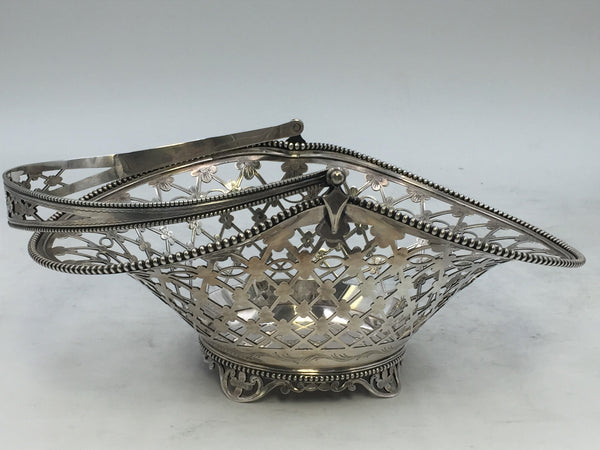 Sterling Silver Pierced Fruit / Flower Centerpiece Basket