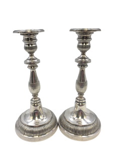 Pair of 19th Century Latin American Sterling Silver Candlesticks