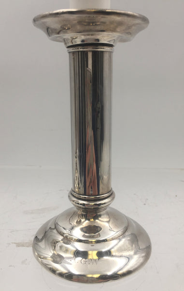 Pair of Tiffany & Co. Sterling Silver Candlesticks from 1903