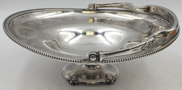 Tiffany & Co. 1860s Sterling Silver Basket Centerpiece Bowl