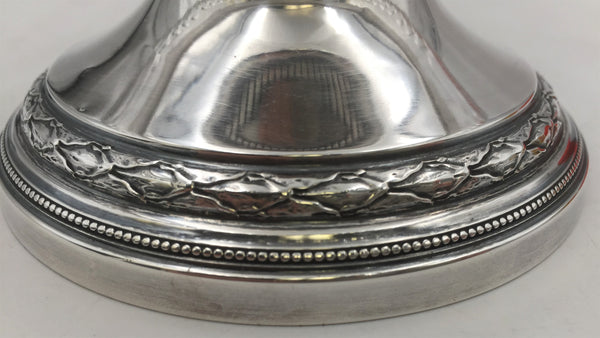 W. Wolff Luxembourgish Silver and Glass Centerpiece Bowl in Empire Style from the 19th Century