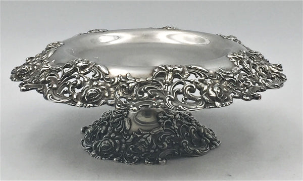 Black, Starr & Frost Sterling Silver Footed Compote Bowl in Art Nouveau Style