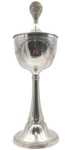 German Continental Silver and Onyx Monumental Trophy in Art Deco Style