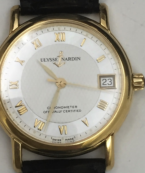 Ulysse Nardin 18k Gold Automatic Chronometer San Marco Watch #131-88 6012