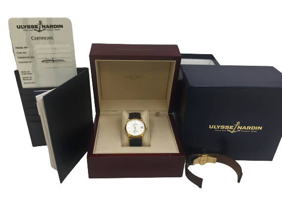 Ulysse Nardin 18k Gold Automatic Chronometer San Marco Watch #131-88 6012