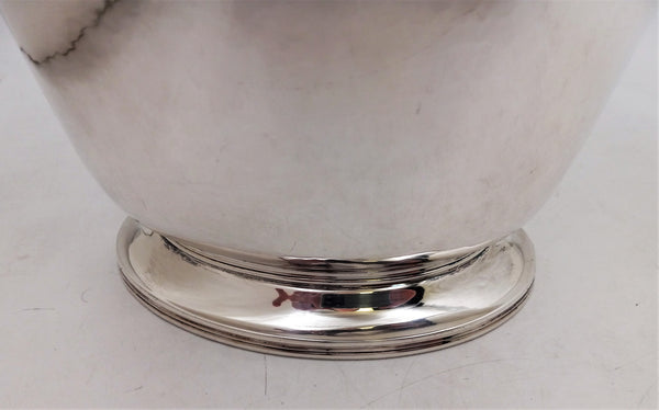 Monumental Sterling Silver Hand Hammered Italian Wine Cooler in Mid-Century Modern Style