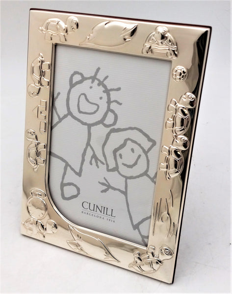 Cunill Sterling Silver Child Turtle Picture Frame -- New In Box