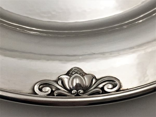 Georg Jensen by Rohde Sterling Silver Charger / Plate in Acorn Pattern #642A