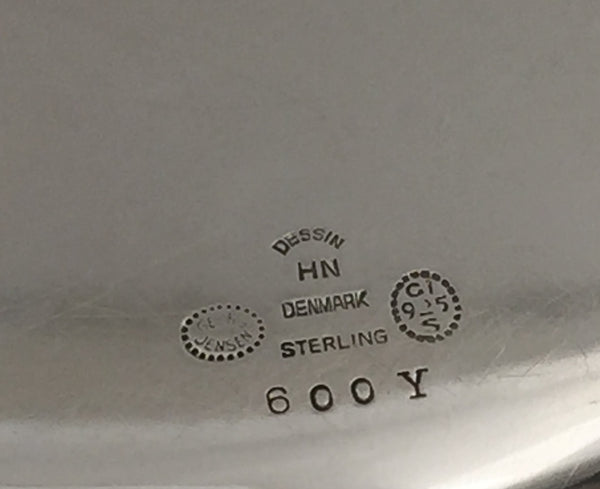 Georg Jensen Sterling Silver Charger / Plate in Pyramid Pattern #600Y from 1910s/20s