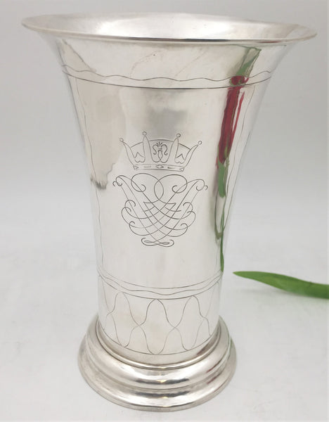 Anderson Swedish Silver 1938 Vase in Mid-Century Modern Style