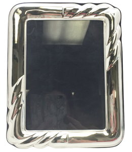 Del Conte Sterling Silver Italian Picture Frame in Mid-Century Modern Style