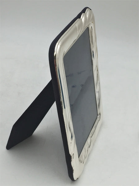 Del Conte Sterling Silver Italian Picture Frame in Mid-Century Modern Style