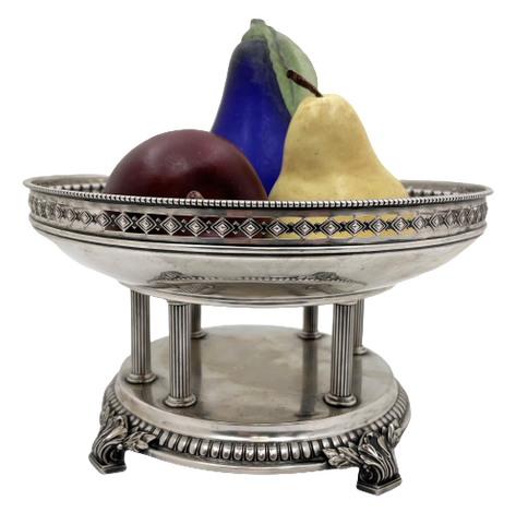 German Continental Silver Centerpiece Stand/ Footed Bowl in Neoclassical Style