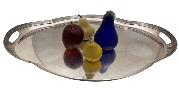 Gorham Silver Plate Two-Handled Gallery Bar Tray
