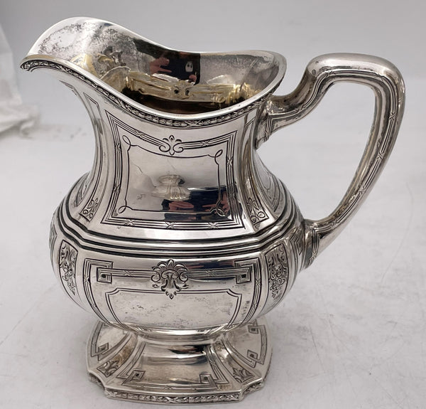 J. E. Caldwell Sterling Silver 8-Piece Tea & Coffee Set with Tray from Early 20th Century