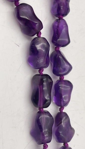 Italian Amethyst, Diamond, and Gold Necklace