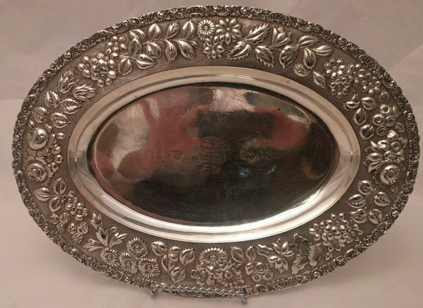 Sterling Silver Centerpiece / Dish/ Bowl in Oval Form by Stieff