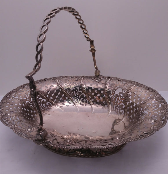 Sterling Silver Piercework Basket by Plummer from 1761