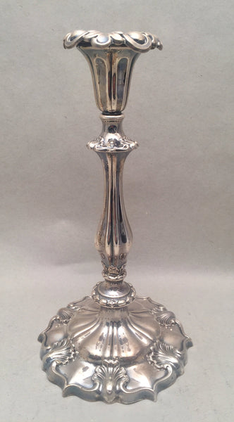 Set of Four English Victorian Sterling Candlesticks