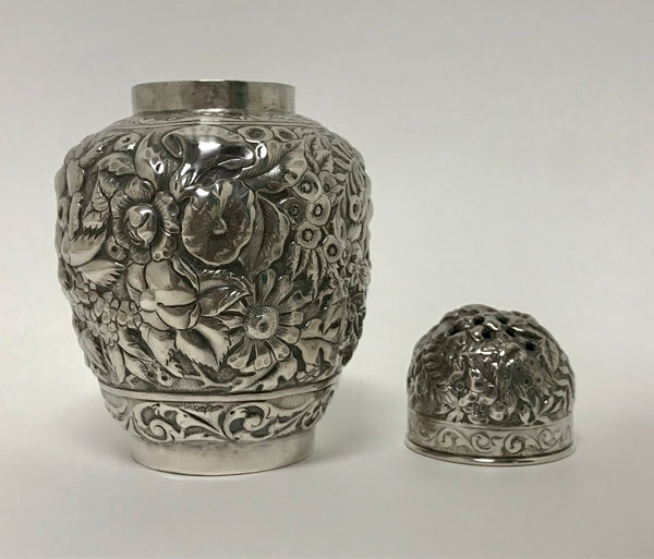 Sterling Silver Besamim Case in Repousse by Bhecht and Cartl