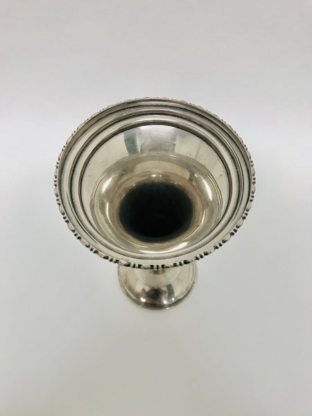 George V Silver Trumpet Vase