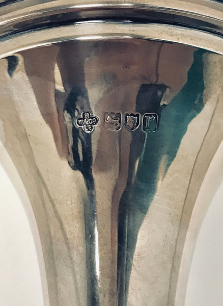 George V Silver Trumpet Vase