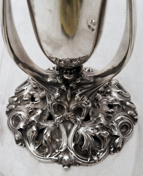 Silver Vase with Stand by Whiting in Art Nouveau Style